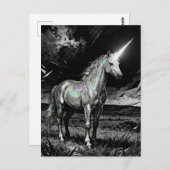 Carte Postale Unicorn Black and White (Devant / Derrière)