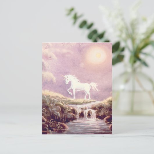 Carte Postale UNICORN BLANC par SHARON SHARPE (Debout devant)