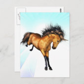Carte postale Unicorn Bucking (Devant / Derrière)