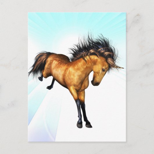 Carte postale Unicorn Bucking (Devant)