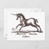 Carte Postale Unicorn Classic Running Magic Woodland Créature (Devant / Derrière)