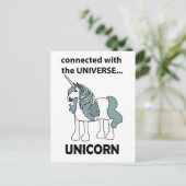 Carte Postale Unicorn Connecté Avec L'Unicorne Universe (Debout devant)