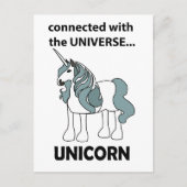 Carte Postale Unicorn Connecté Avec L'Unicorne Universe (Devant)