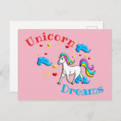 Carte Postale Unicorn Dreams (Devant / Derrière)