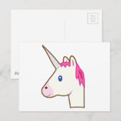 Carte Postale Unicorn emoji (Devant / Derrière)