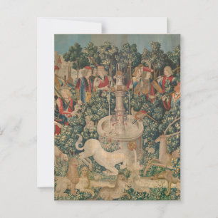 Carte Postale Unicorn est trouvé, Tapisserie médiévale