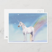 Carte postale Unicorn et Rainbow Starry Heavens (Devant / Derrière)