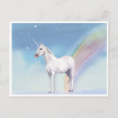 Carte postale Unicorn et Rainbow Starry Heavens (Devant)