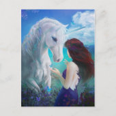 Carte Postale Unicorn Fairy Tale Imaginaire Art (Devant)