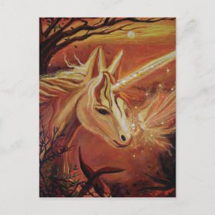 Carte postale Unicorn & Fairy "Trouver le chemin v