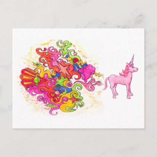 Carte Postale Unicorn Fart (Devant)