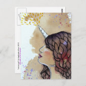 Carte Postale Unicorn Girl (Devant / Derrière)