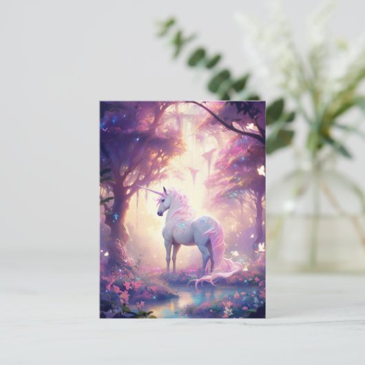 Carte Postale Unicorn Imaginaire Art (Debout devant)