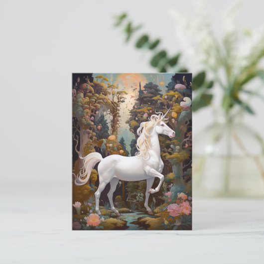 Carte Postale Unicorn Imaginaire Art (Debout devant)