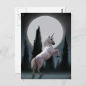 Carte Postale Unicorn Moon (Devant / Derrière)