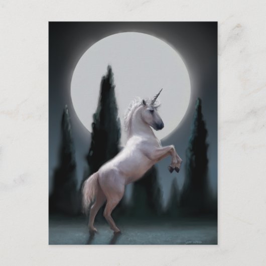 Carte Postale Unicorn Moon (Devant)