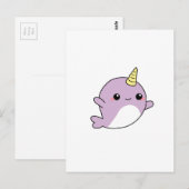 Carte Postale UNICORN NARWHAL chemises, accessoires, cadeaux (Devant / Derrière)