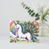 Carte Postale Unicorn Peacock (Debout devant)