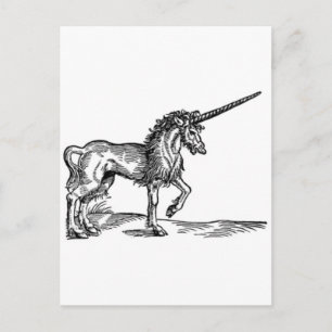 Carte Postale UNICORN tirage vintage c. 1551