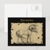 Carte Postale Unicorne (Devant / Derrière)