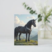 Carte Postale Unicorne (Debout devant)