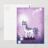 Carte Postale Unicorne (Devant / Derrière)