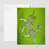 Carte Postale Unicorne (Devant / Derrière)