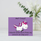Carte Postale Unicorne (Debout devant)