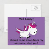 Carte Postale Unicorne (Devant / Derrière)
