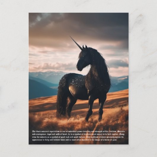 Carte Postale Unicorne (Devant)