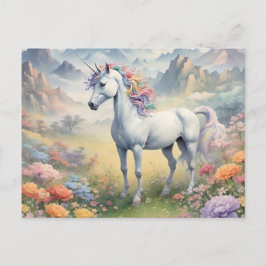 Carte Postale Unicorne (Devant)