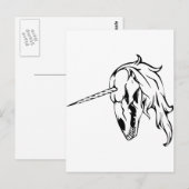 Carte Postale Unicorne (Devant / Derrière)