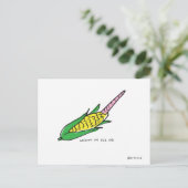 carte postale unicorne (Debout devant)