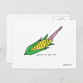 carte postale unicorne (Devant / Derrière)