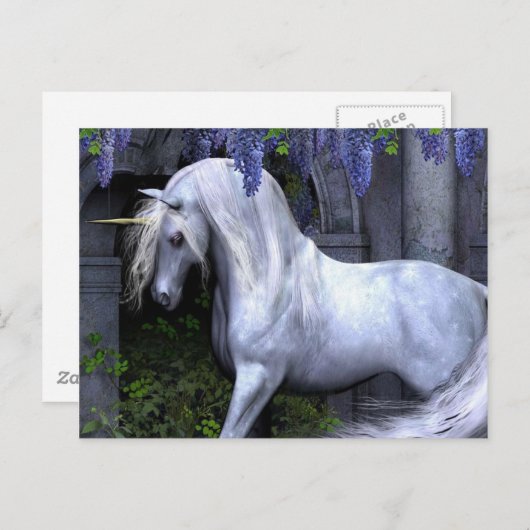 Carte Postale Unicorne (Devant / Derrière)