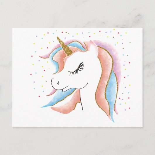 Carte Postale Unicorne (Devant)