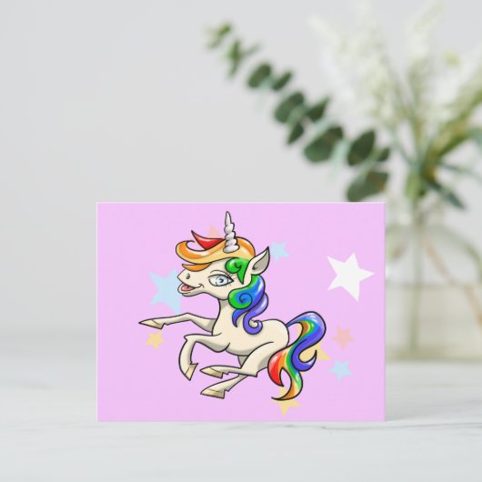 Carte Postale Unicorne (Debout devant)
