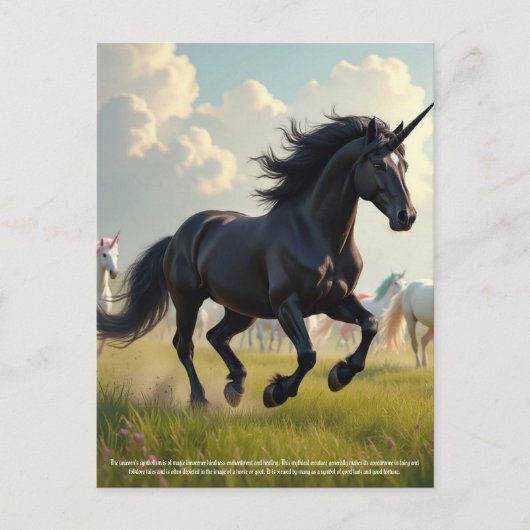 Carte Postale Unicorne (Devant)