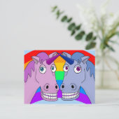 Carte Postale Unicorne amour (Debout devant)