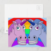 Carte Postale Unicorne amour (Devant / Derrière)