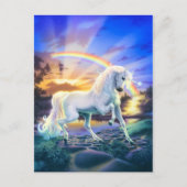 Carte Postale Unicorne arc-en-ciel (Devant)