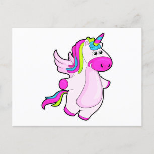 Carte Postale Unicorne au vol