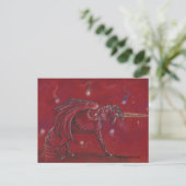 Carte Postale Unicorne avec orbes (Debout devant)