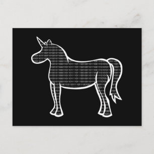 Carte Postale Unicorne binaire