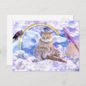 Carte Postale Unicorne - Caticorn (Devant / Derrière)