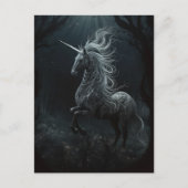 Carte Postale Unicorne dans la forêt (Devant)