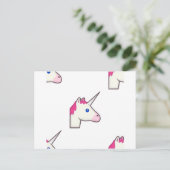 Carte Postale unicorne emoji (Debout devant)