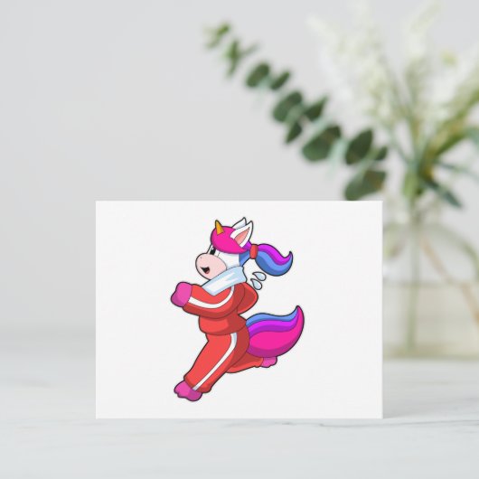 Carte Postale Unicorne en cours d'exécution (Debout devant)