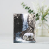 Carte Postale Unicorne et cascade (Debout devant)