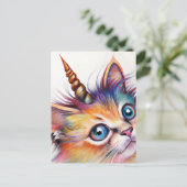 Carte Postale Unicorne Fluffy Kitten (Debout devant)